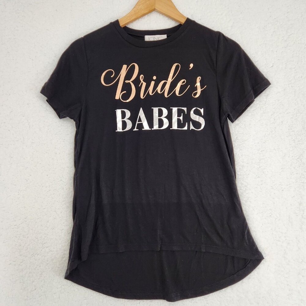 Brides Babes Tshirts L - XL Black Rose Gold Silver Distressed Bachelorette